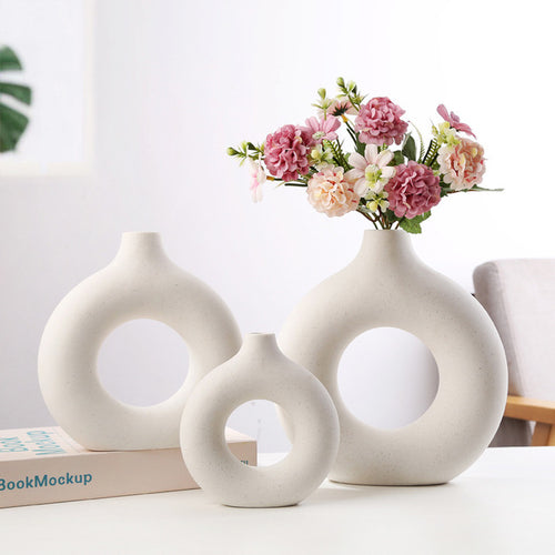 Modern Circle Ceramic Statement Vase